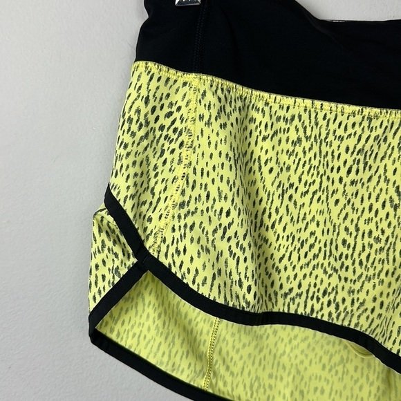 Lululemon Run Speed Short Dottie Dash Clarity Yellow and Black Sz 4 - Picture 6 of 12